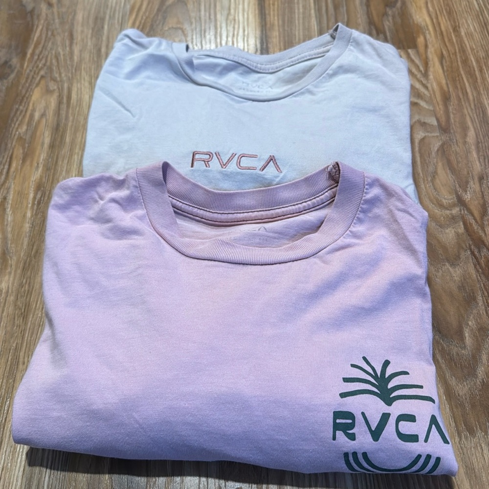 RVCA men’s boys pink t shirt short sleeve bundle